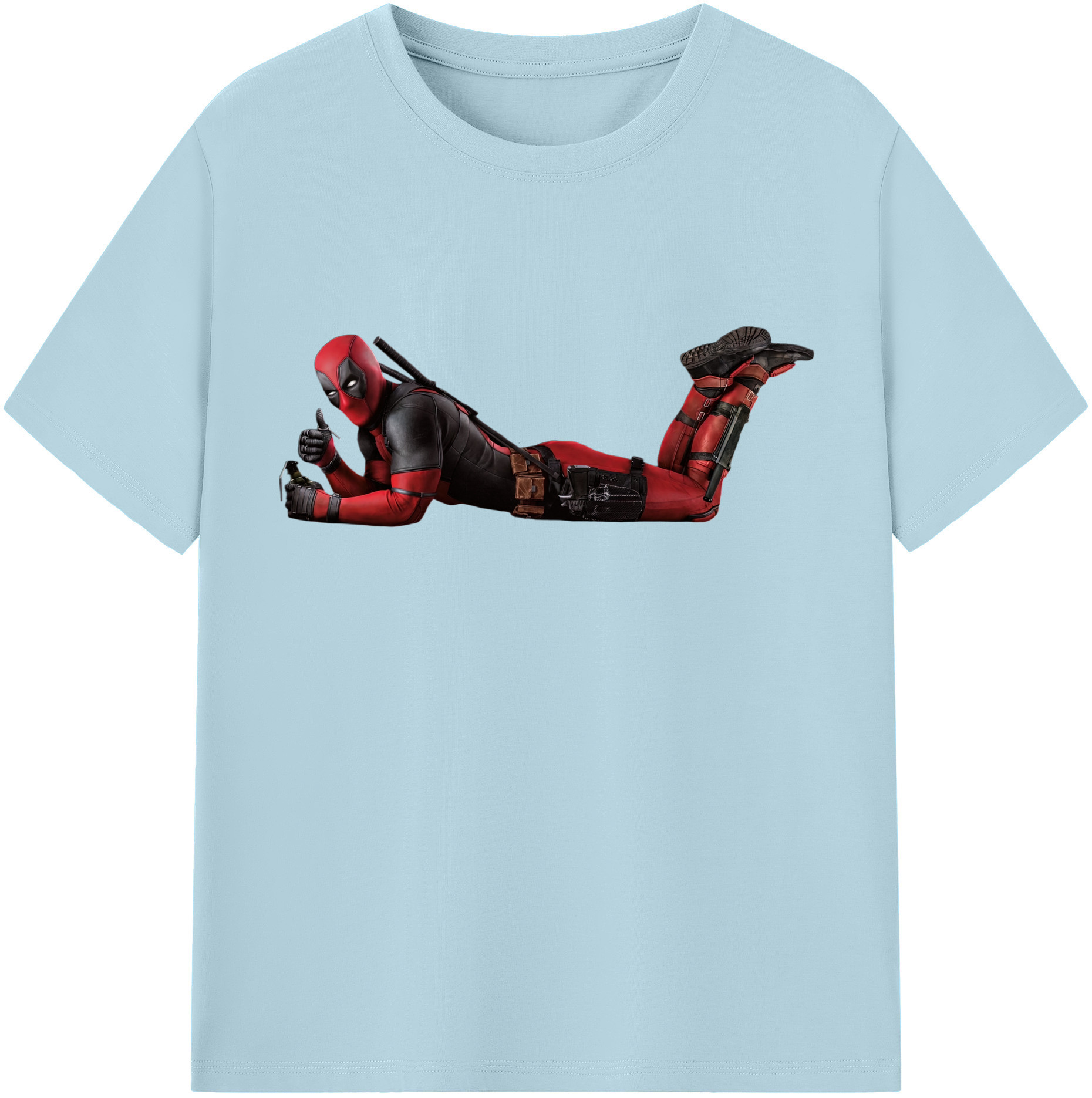 （画像用） Deadpool デッドプール 綿100％半袖Tシャツ（フロントプリント）